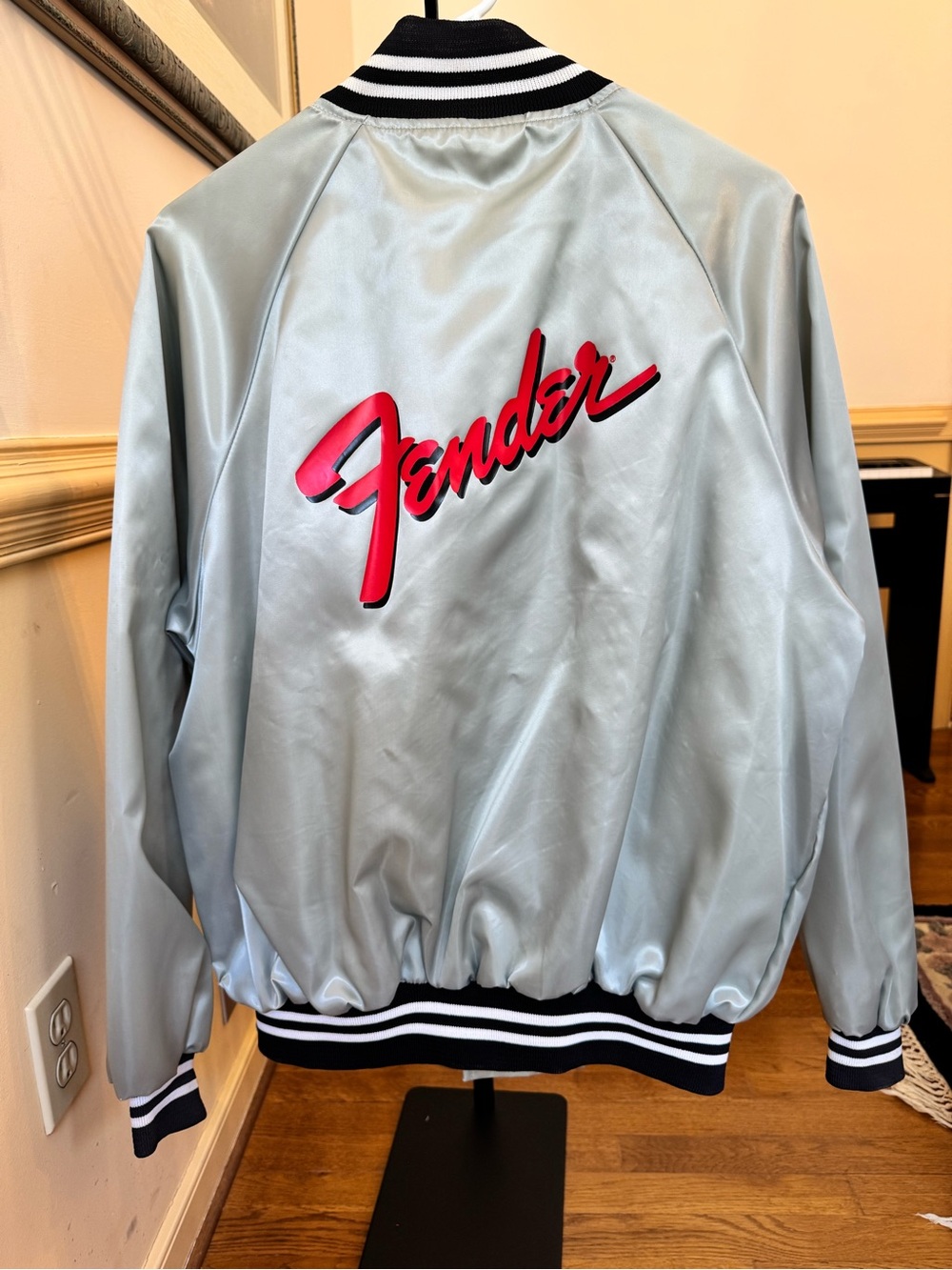 Vintage “NOS” Fender Satin Bomber Jacket, Mint Condition, XL, Rare, Collectible